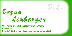 dezso limberger business card